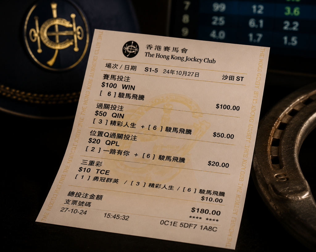 香港賽馬投注類型獨贏位置孖T孖寶三寶詳解